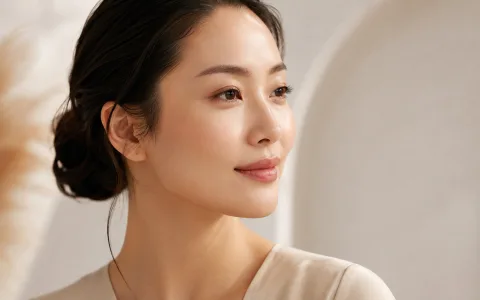 이마와 관자의 자연스러운 연결을 보여주는 얼굴 필러 디자인 이미지